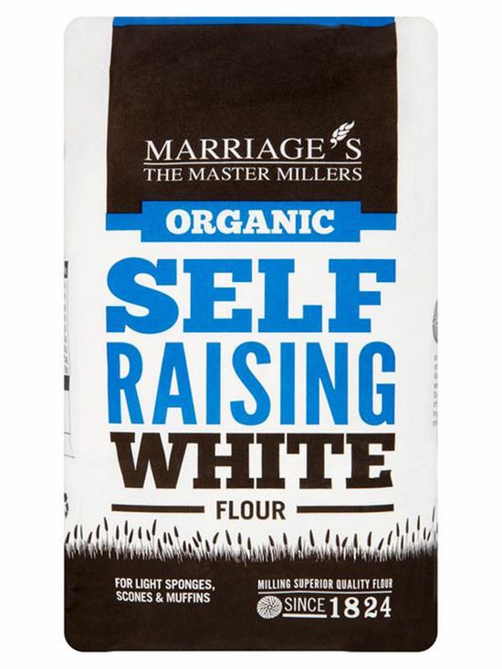 Self Raising White Flour, Organic 1kg (Marriages)