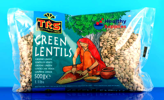 Lentils: Whole Green Lentils 500g (TRS)