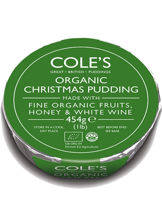 Christmas Pudding, Organic 454g (Cole's Traditional Bakery)