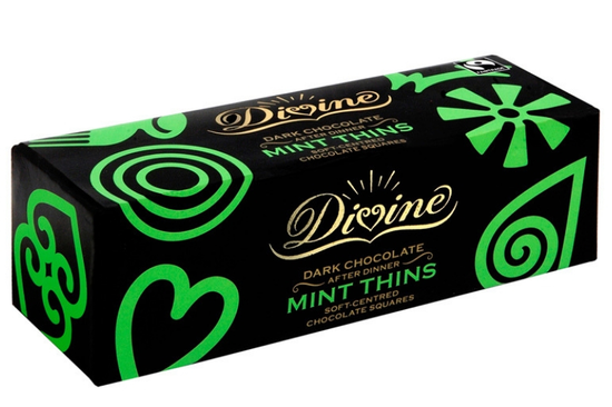 Fairtrade Dark Chocolate Mint Thins 200g (Divine Chocolate)