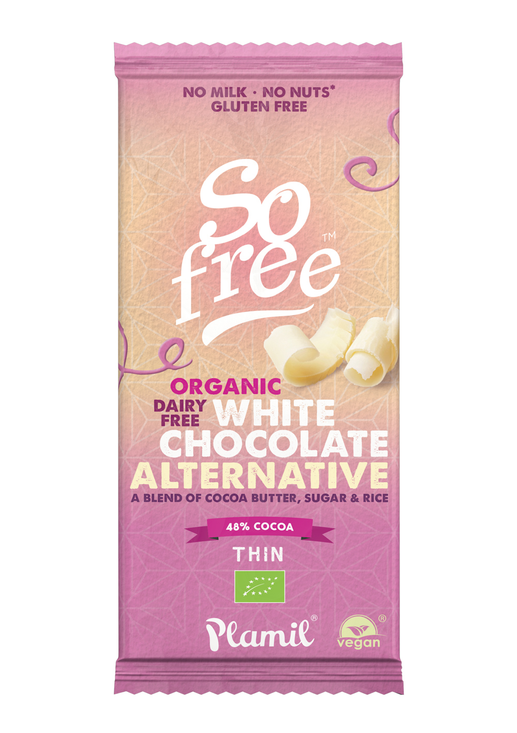 So Free White Chocolate Alternative 70g, Organic (Plamil)