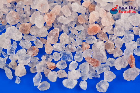 Coarse pink rock salt by Profusion.