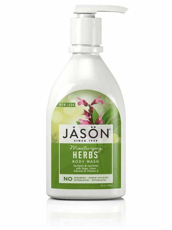 Herbal Satin Body Wash with Pump 900ml (Jason)