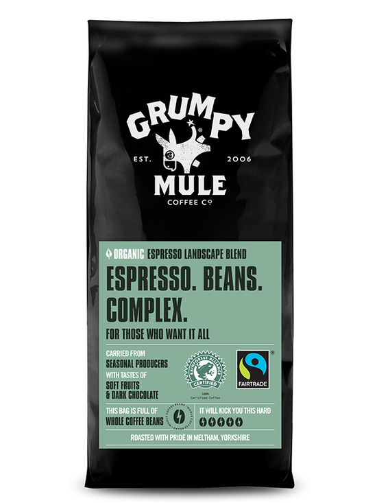 Espresso Coffee Beans, Organic 227g (Grumpy Mule)