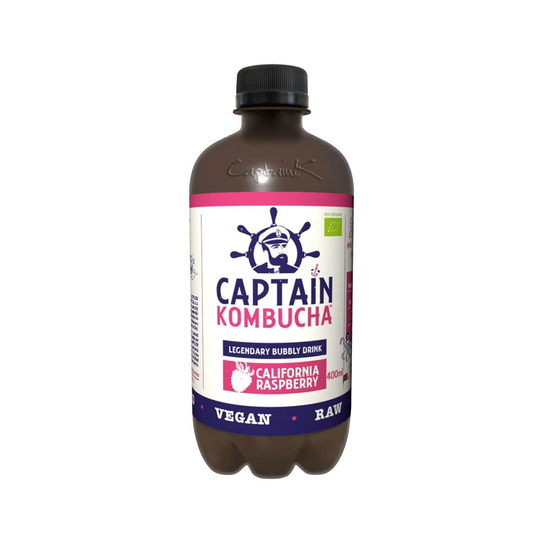 California Raspberry Bio Drink 400ml, Organic (Captain Kombucha)