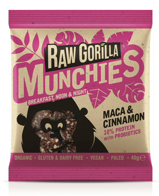 Raw Maca & Cinnamon Munchies, Paleo, Organic 40g (Raw Gorilla)