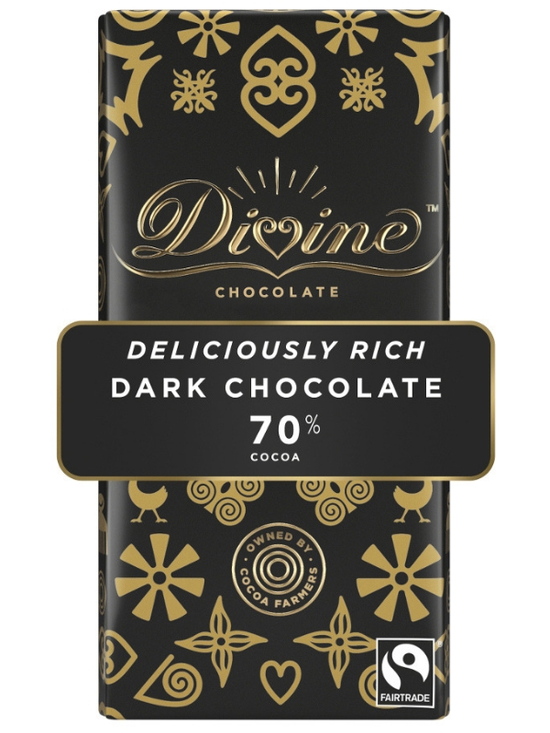70% Dark Chocolate 90g (Divine Chocolate)