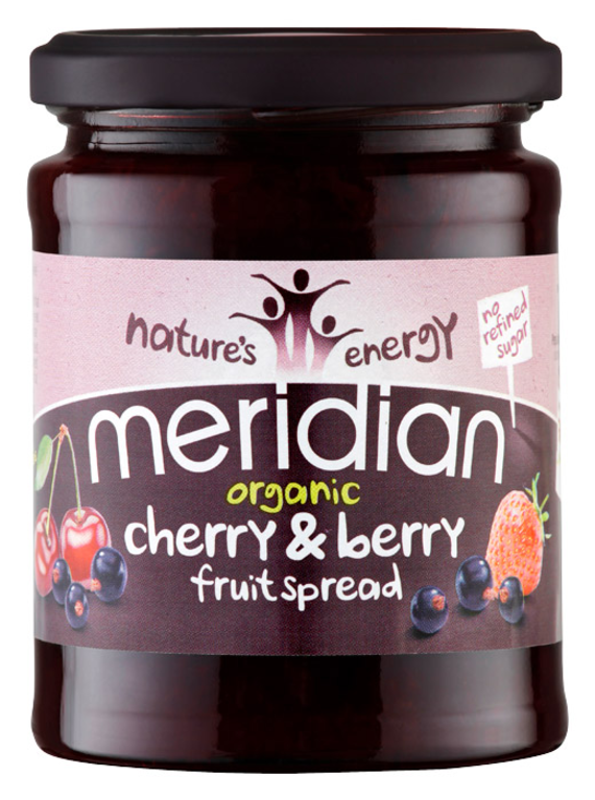 Cherry &amp; Berry Fruit Spread, Organic 284g (Meridian)