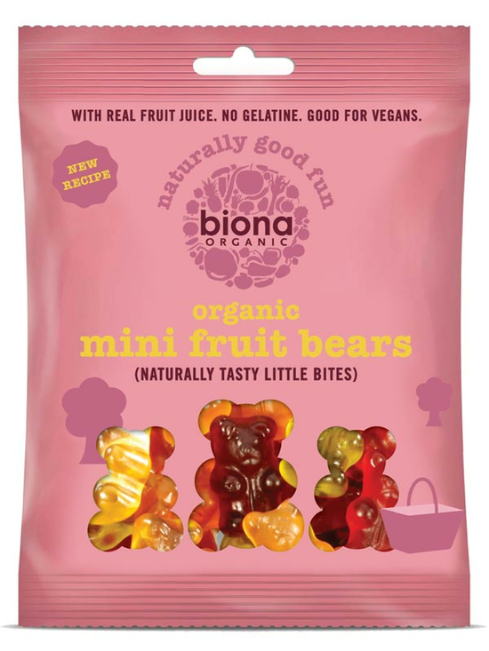 Mini Fruit Jelly Bears, Organic 75g (Biona)