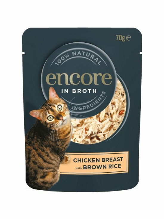 Chicken & Brown Rice Cat Food 70g (Encore)
