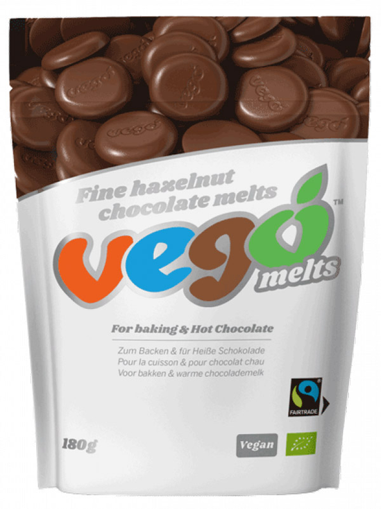 Organic Hazelnut Chocolate Melts 180g (Vego)