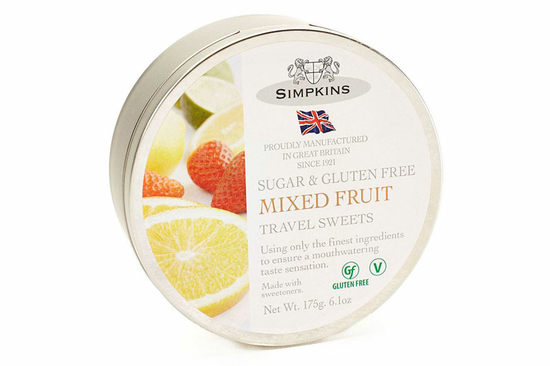 Sugar Free Mixed Fruit Travel Drops 175g (Simpkins)