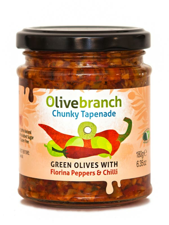 Green Olive Tapenade with Florina Peppers & Chilli (Olive Branch)