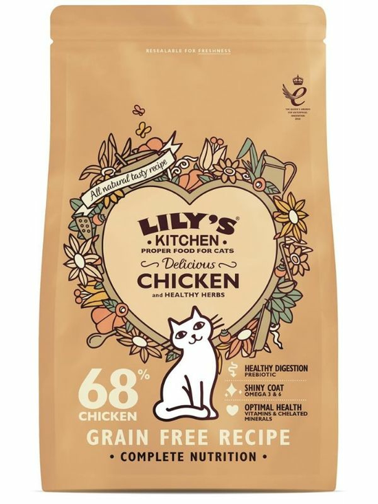 Delicious Chicken Dry Food for Cats 200g (Lilys Kitchen)