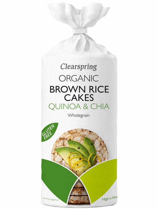 Organic Brown Rice Cakes with Quinoa & Chia 120g (Clearspring)