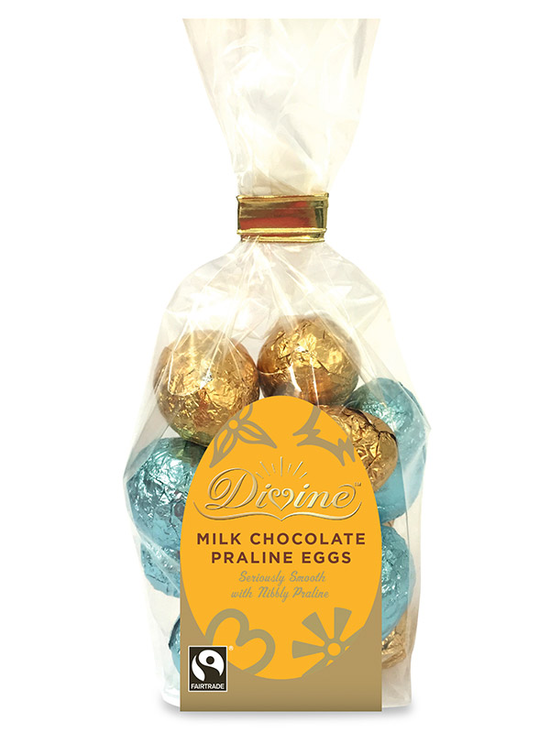 Mini Praline Milk Chocolate Easter Eggs 169g (Divine Chocolate)