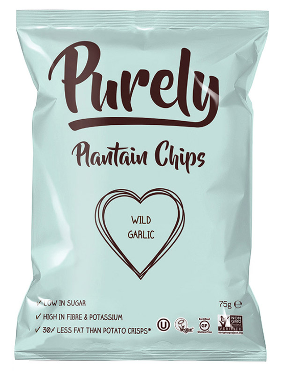 Plantain Chips Wild Garlic 75g (Purely Plantain)