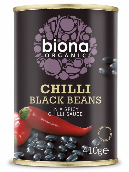 Organic Chilli Black Beans 400g (Biona)