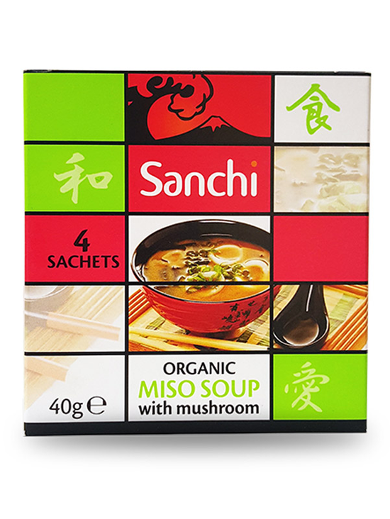 Sanchi Miso Soup With Mushrooms - Organic (10g x 4)