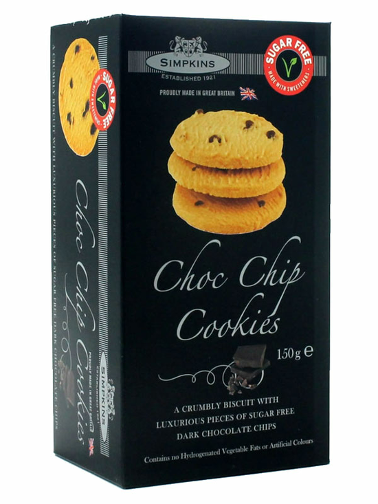 Sugar Free Chocolate Chip Cookies 150g (Simpkins)