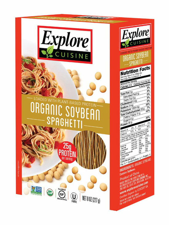 Spaghetti made from soy beans!