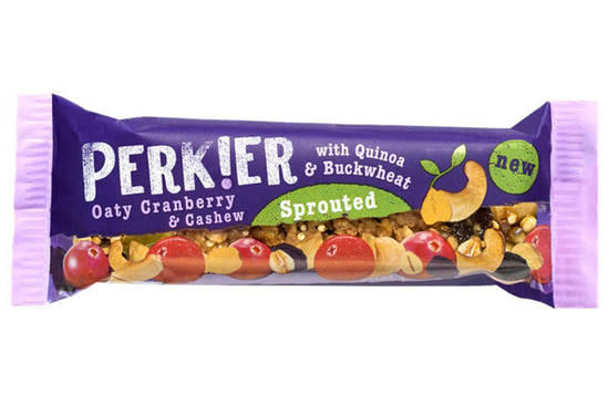 Oaty Cranberry & Cashew Sprouted Bar 40g (Perkier)