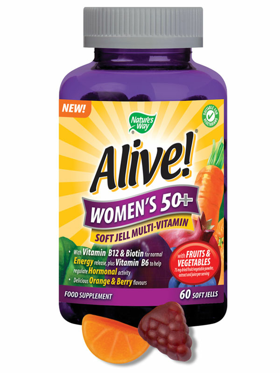 Alive! Women's 50+ Multi-Vitamin, 60 Soft Jells (Nature's Way)