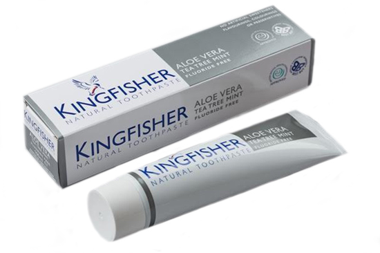 Aloe Vera, Tea Tree and Mint Fluoride-Free Toothpaste 100ml (Kingfisher)