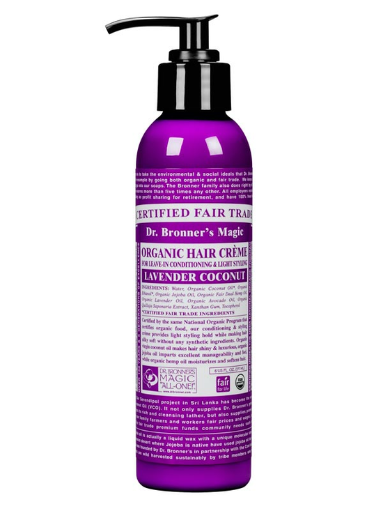 Lavender & Coconut Hair Crème, Organic 178ml (Dr. Bronner's)