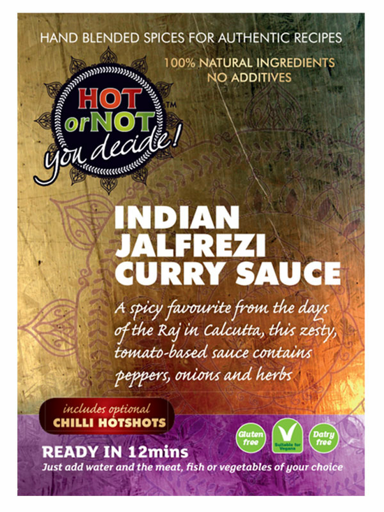 Indian Jalfrezi Curry Sauce, Gluten-Free 90g (Hot Or Not You Decide)