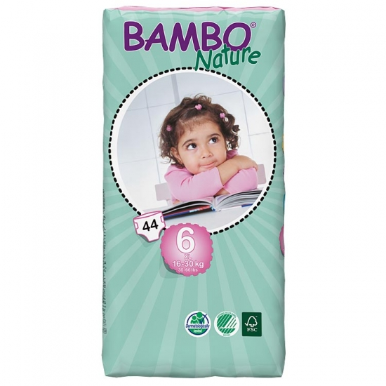 Bambo XL Nappies, Organic x 44 (Beaming Baby)