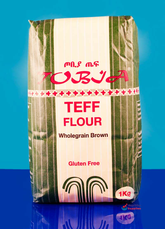 Wholegrain Brown Teff Flour 1kg (Tobia Teff)