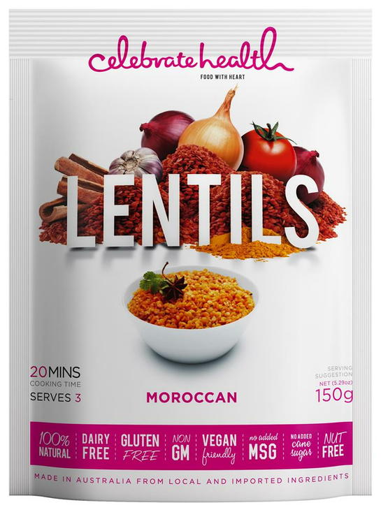 Moroccan Lentils 150g (Celebrate Health)
