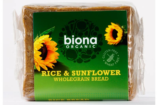Rice Bread with Sunflower Seeds, Organic 500g (Biona)