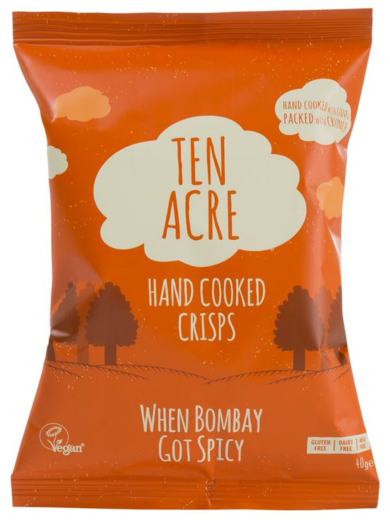 Bombay Spice Flavour Potato Crisps 40g (Ten Acre)
