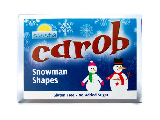 Carob Snowman Pieces 120g (Siesta)