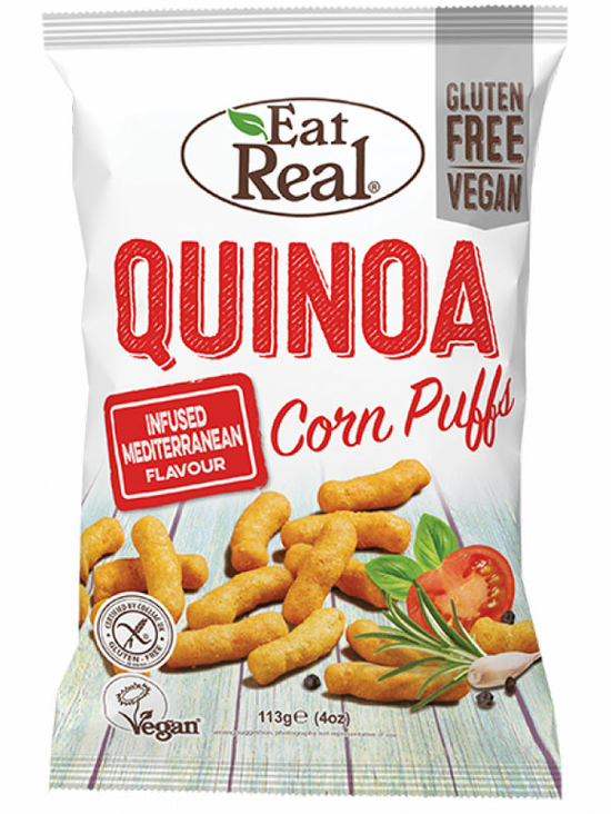 Quinoa Puffs Mediterranean 113g (Eat Real)