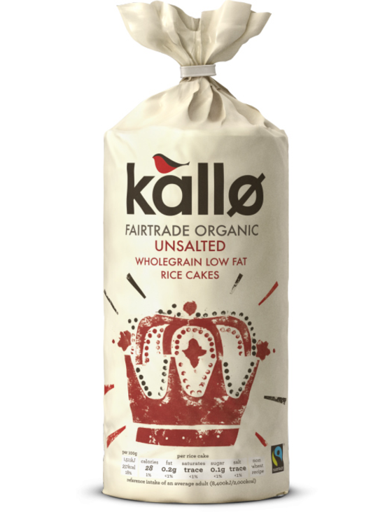Rice Cakes, Organic Thick-Slice No Added Salt 130g (Kallo)