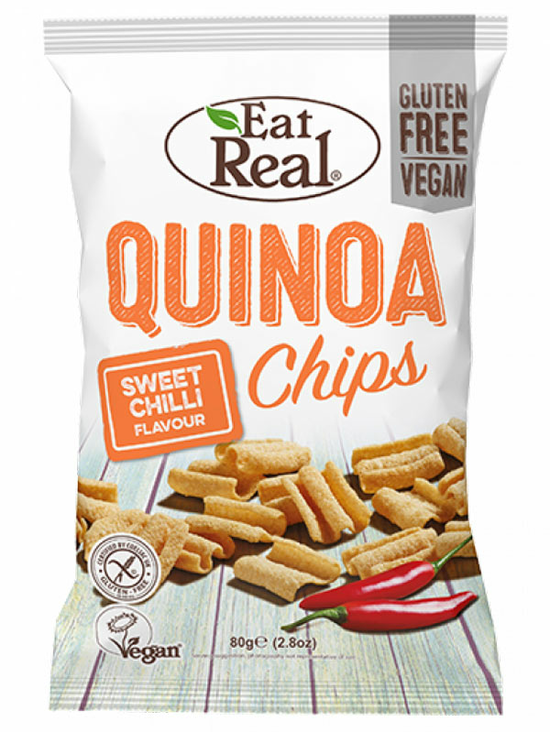 Quinoa Chips with Sweet Chilli 80g (Eat Real)