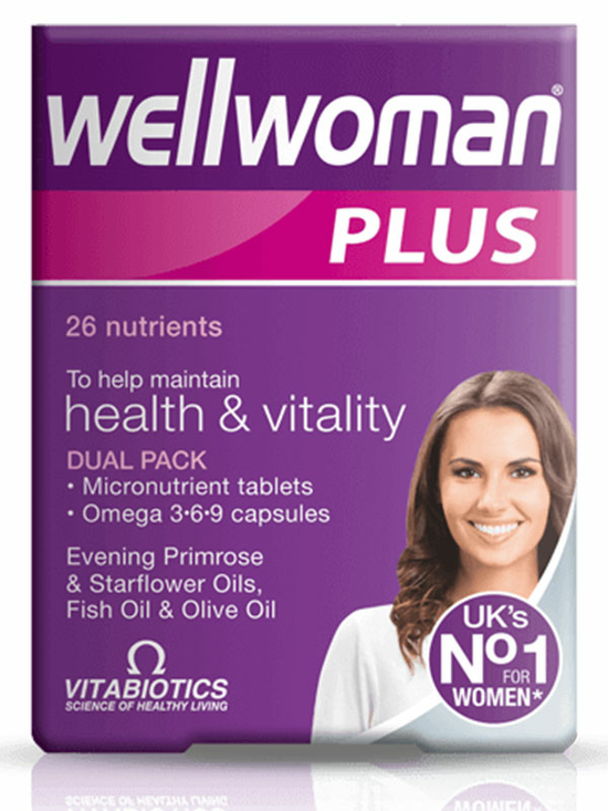 Wellwoman Plus Omega 3-6-9, 28 Tablets + 28 Capsules (Vitabiotics)