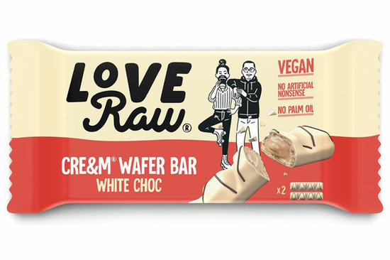 Vegan White Chocolate Cream Wafer Bar 43g (Love Raw)