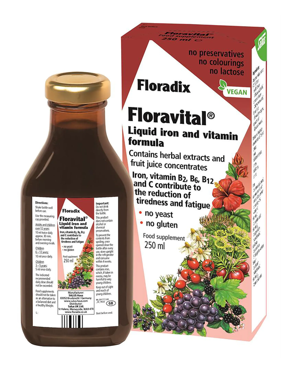 Floravital Liquid Iron Formula 250ml (Floradix)