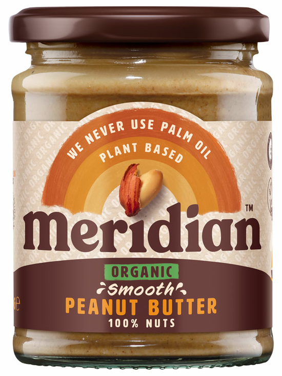 Smooth Peanut Butter, Organic 280g (Meridian) Healthy Supplies