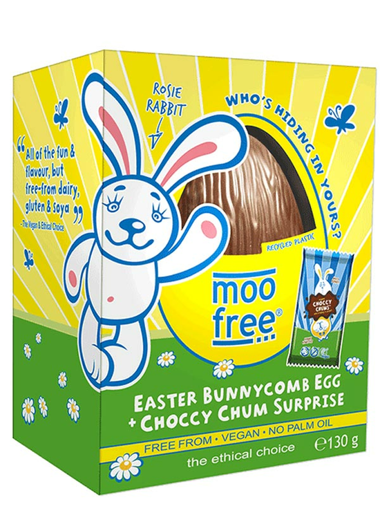 Dairy Free Bunnycomb Chocolate Easter Egg 130g (Moo Free)