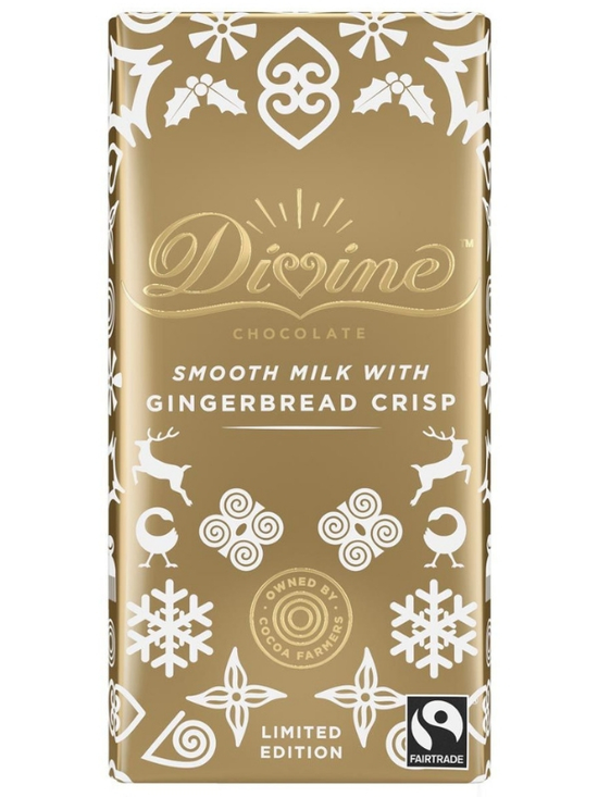Fairtrade Milk Chocolate Gingerbread 90g (Divine Chocolate)