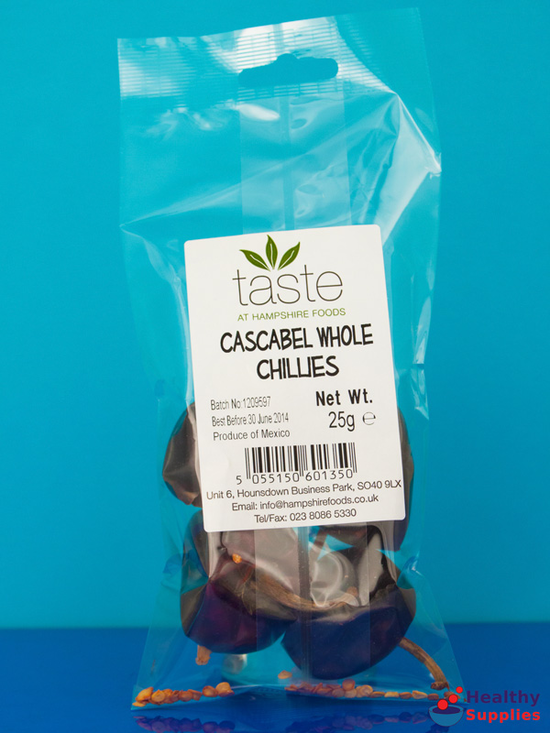 Cascabel Chillies, Whole 25g (Hampshire Foods)