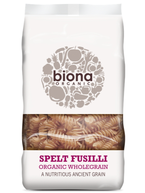 Wholegrain Spelt Fusilli 500g, Organic (Biona)