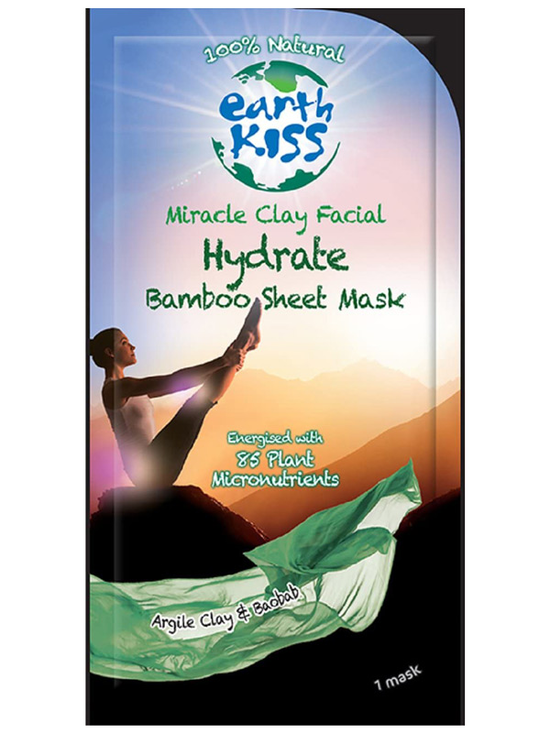 Miracle Clay Facial Hydrate Bamboo Sheet Mask 17g (Earth Kiss)