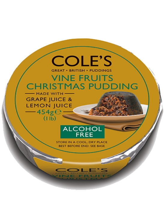 Alcohol-Free Vine Fruit Christmas Pudding 454g (Cole's Traditional Bakery)
