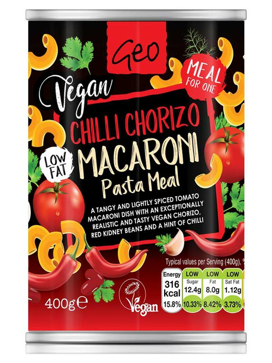 Vegan Chilli Chorizo Pasta Meal 400g (Geo)